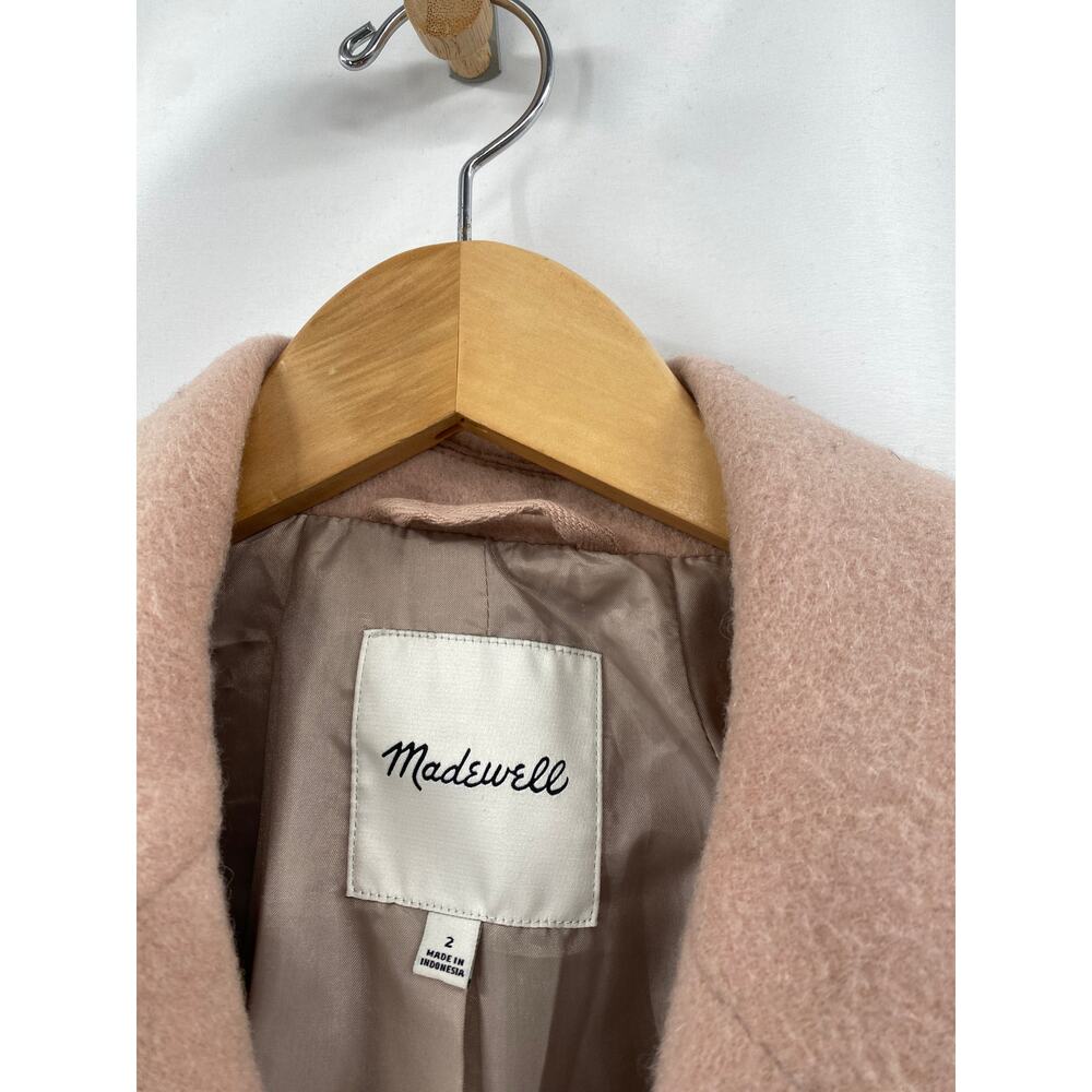 Madewell 2 Atlas Cocoon Coat Avalon Pink wool mohair - Picture 4 of 7